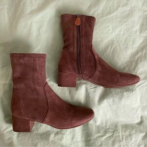 Gentle Souls By Kenneth Cole Ella Stretch Boot size 8 in brown suede bootie